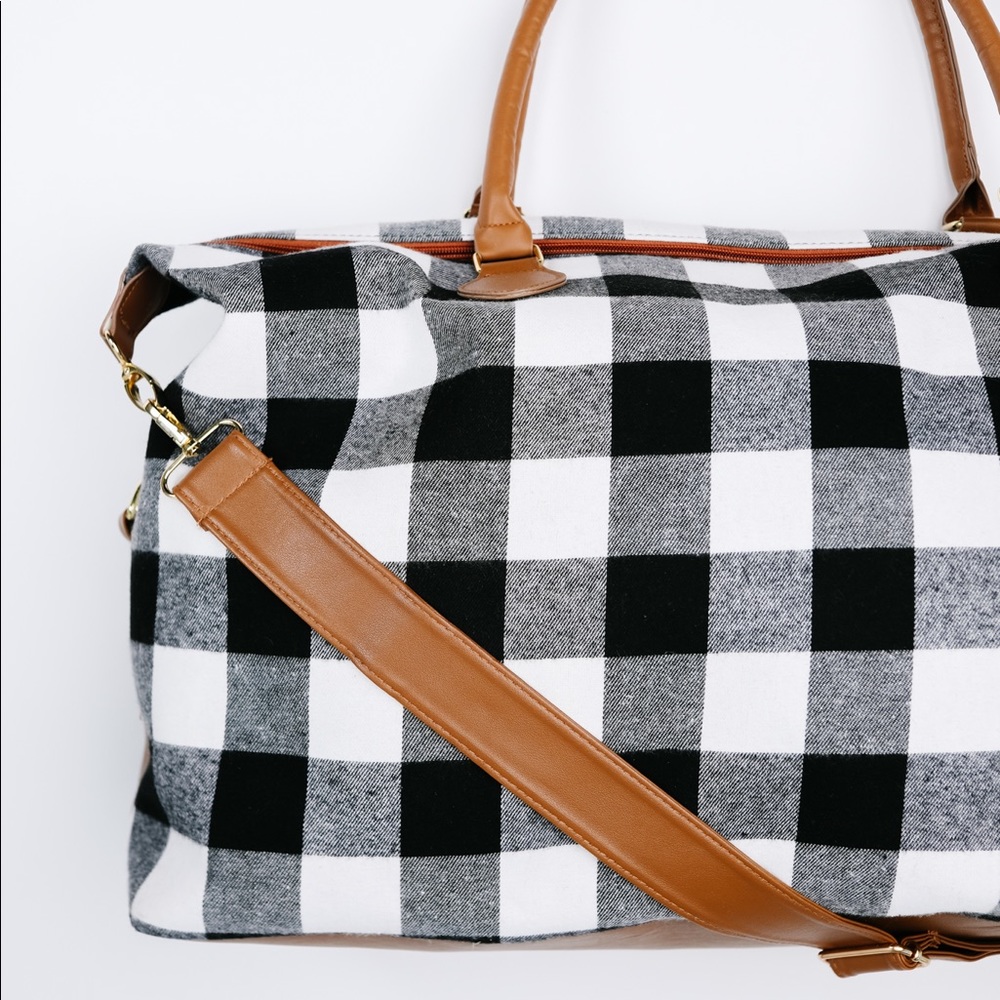 Buffalo Plaid Weekender Duffle Bag - Picture 4 of 9